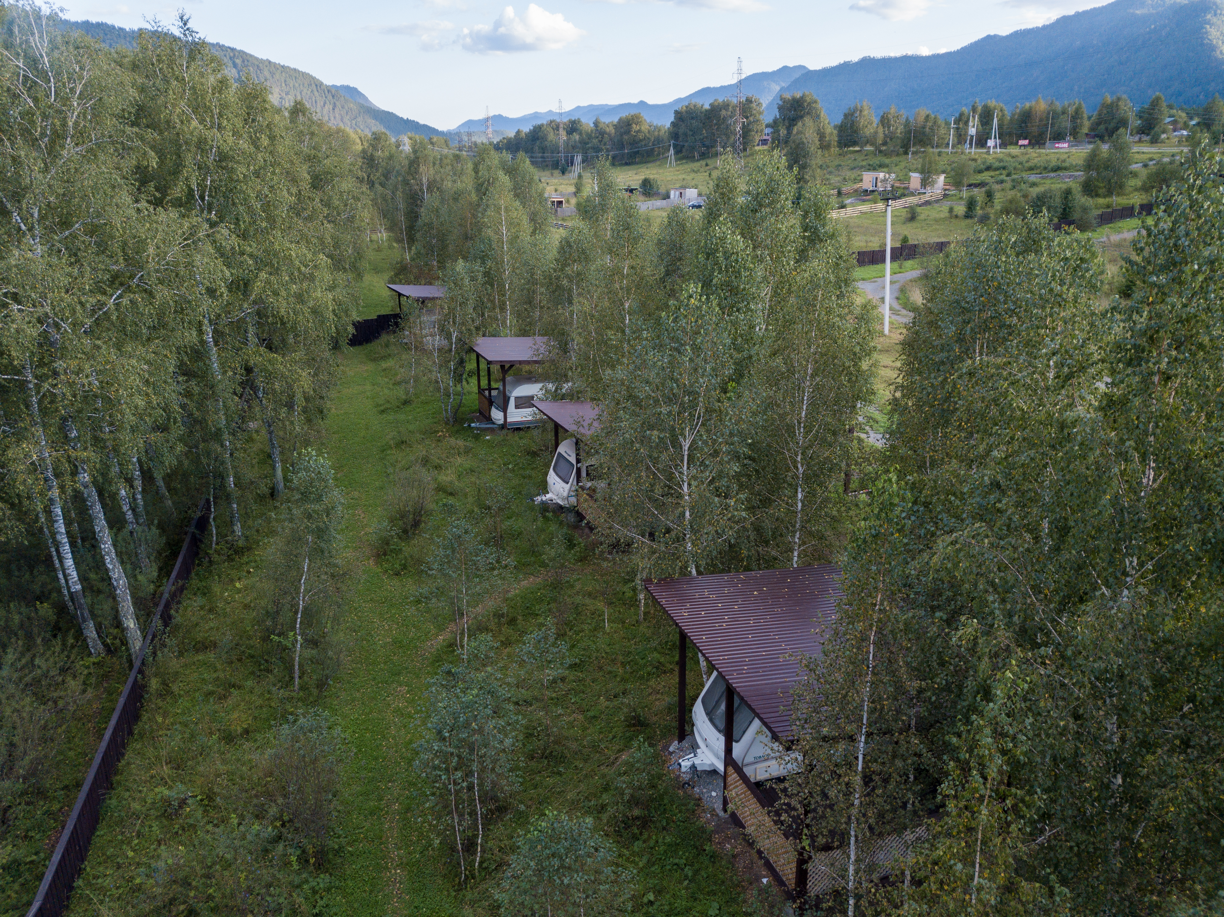 A ready-to-stay caravan with an outdoor area