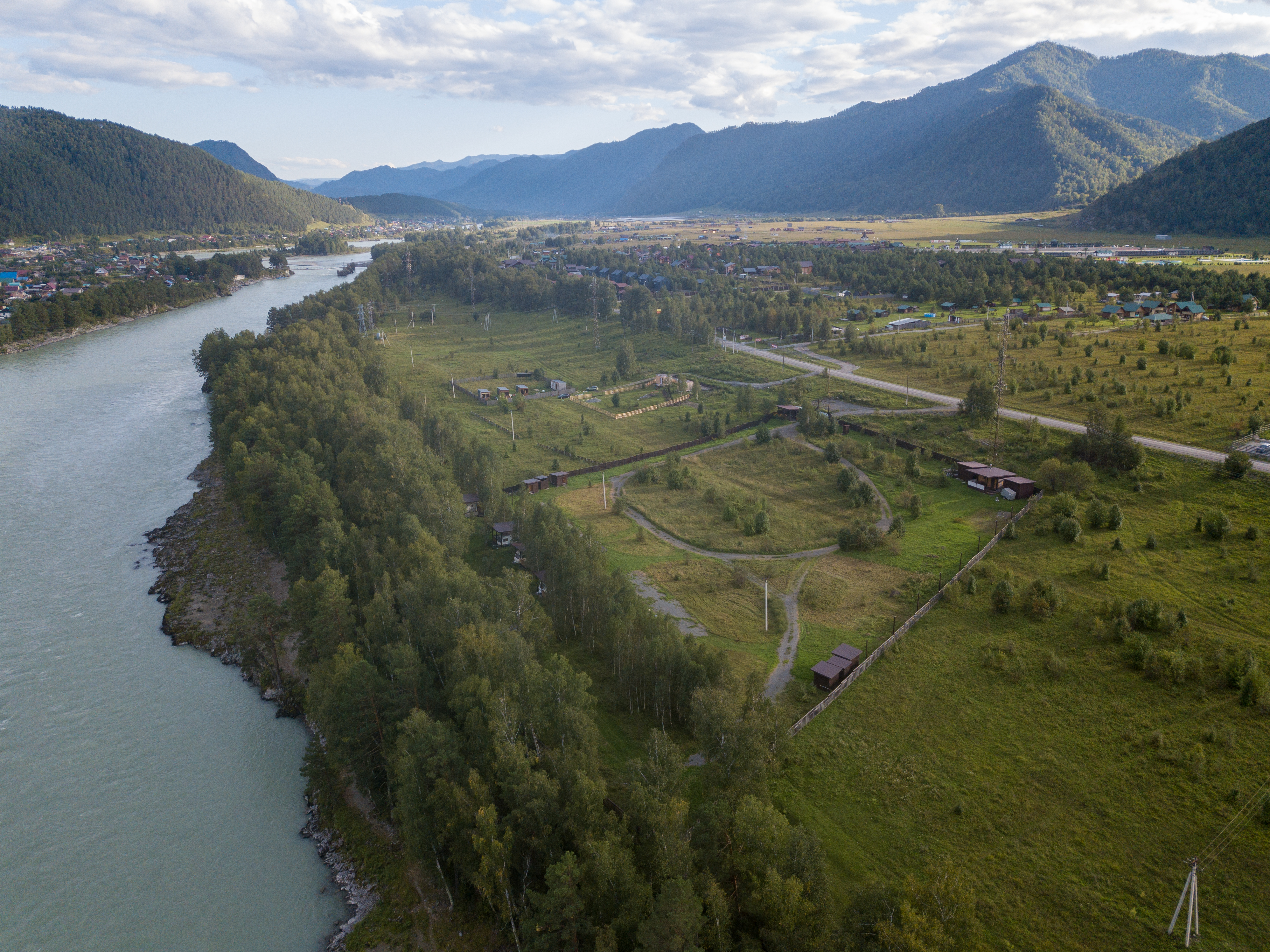 A mountain valley by the river